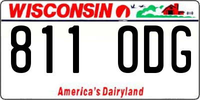 WI license plate 811ODG