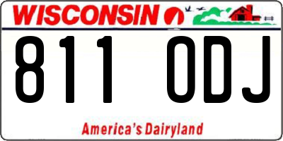 WI license plate 811ODJ