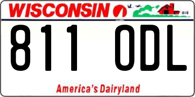WI license plate 811ODL