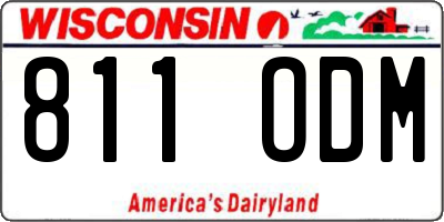 WI license plate 811ODM