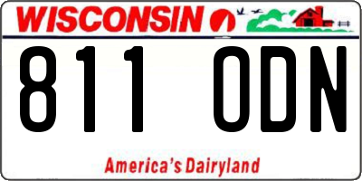 WI license plate 811ODN
