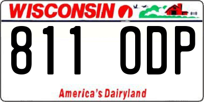 WI license plate 811ODP