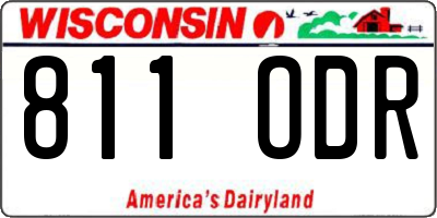 WI license plate 811ODR