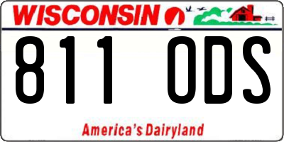 WI license plate 811ODS