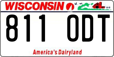 WI license plate 811ODT