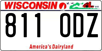 WI license plate 811ODZ