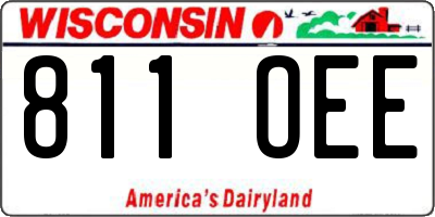 WI license plate 811OEE