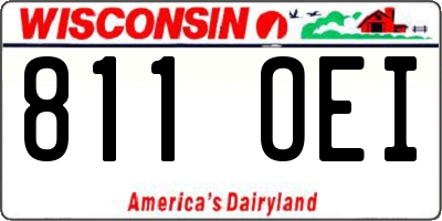 WI license plate 811OEI