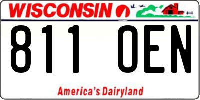 WI license plate 811OEN