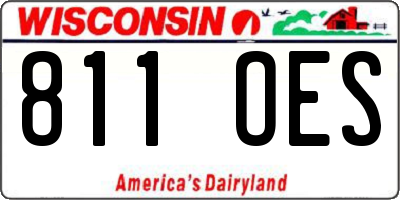 WI license plate 811OES
