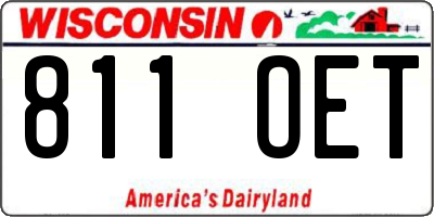 WI license plate 811OET
