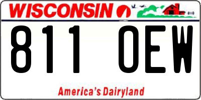 WI license plate 811OEW