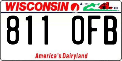 WI license plate 811OFB