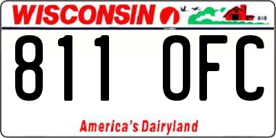 WI license plate 811OFC