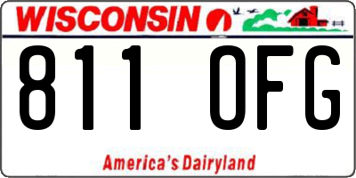 WI license plate 811OFG