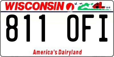 WI license plate 811OFI