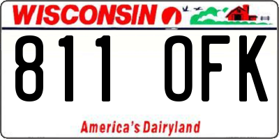 WI license plate 811OFK