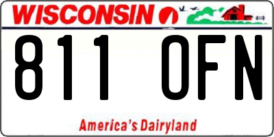 WI license plate 811OFN