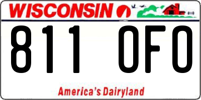 WI license plate 811OFO