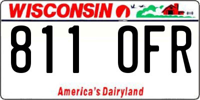 WI license plate 811OFR