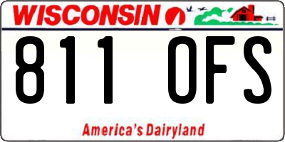 WI license plate 811OFS