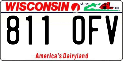 WI license plate 811OFV