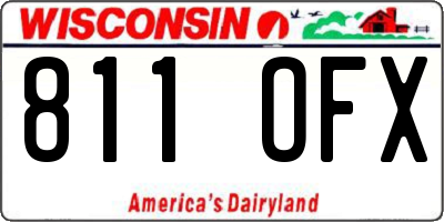 WI license plate 811OFX