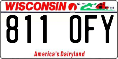 WI license plate 811OFY
