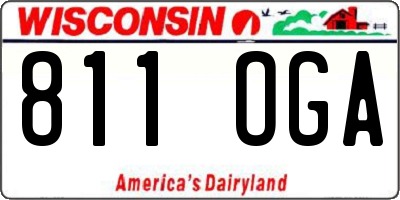 WI license plate 811OGA