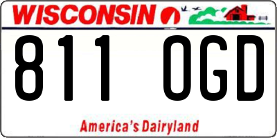 WI license plate 811OGD