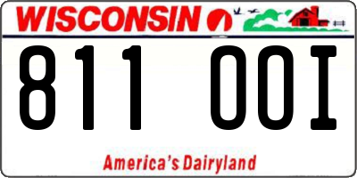WI license plate 811OOI