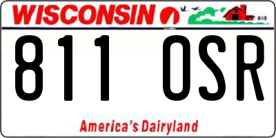 WI license plate 811OSR