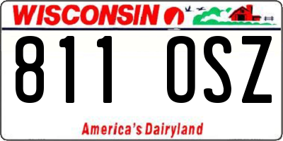 WI license plate 811OSZ