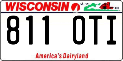 WI license plate 811OTI