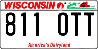 WI license plate 811OTT