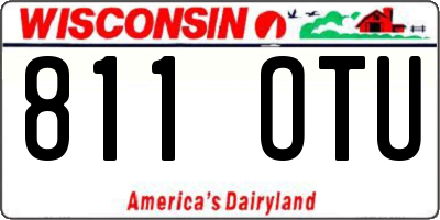 WI license plate 811OTU