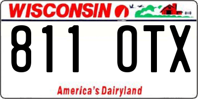 WI license plate 811OTX
