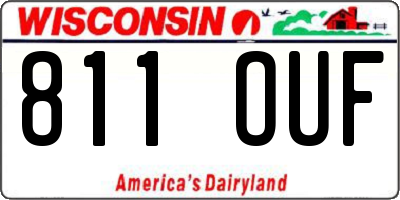 WI license plate 811OUF
