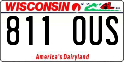 WI license plate 811OUS