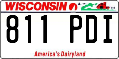 WI license plate 811PDI