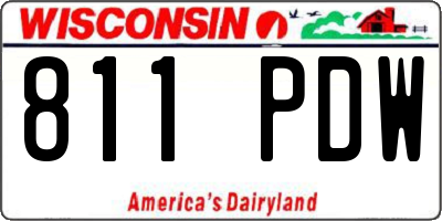 WI license plate 811PDW