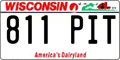 WI license plate 811PIT