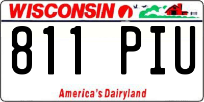 WI license plate 811PIU