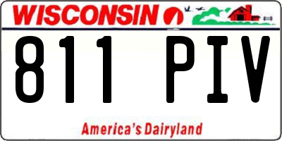 WI license plate 811PIV