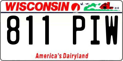 WI license plate 811PIW