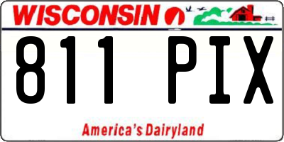 WI license plate 811PIX