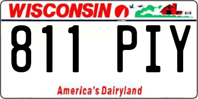 WI license plate 811PIY