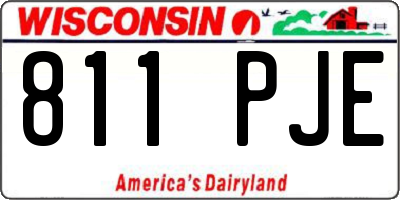 WI license plate 811PJE