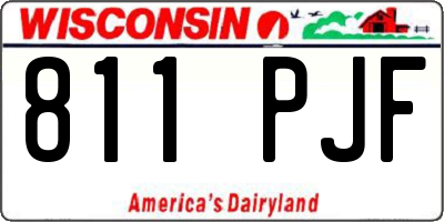 WI license plate 811PJF