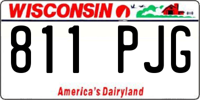 WI license plate 811PJG